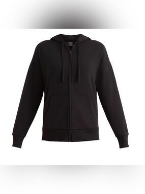 Time & Tru Relaxed Fit Fleece Jacket Full Zip Up Black Size XS Long Sleeves NWT